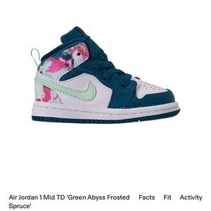 Air Jordan 1 Mid TD 'Green Abyss Frosted